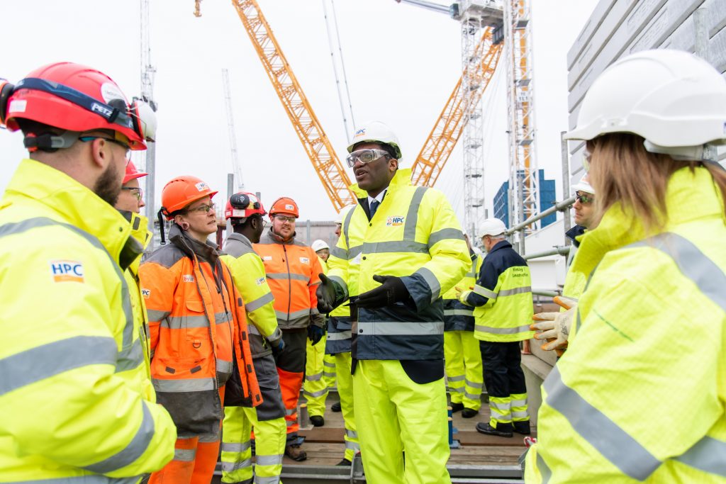 Kwasi Kwarteng, Minister of State for Business, Energy and Clean Growth, speaking to workers and apprentices